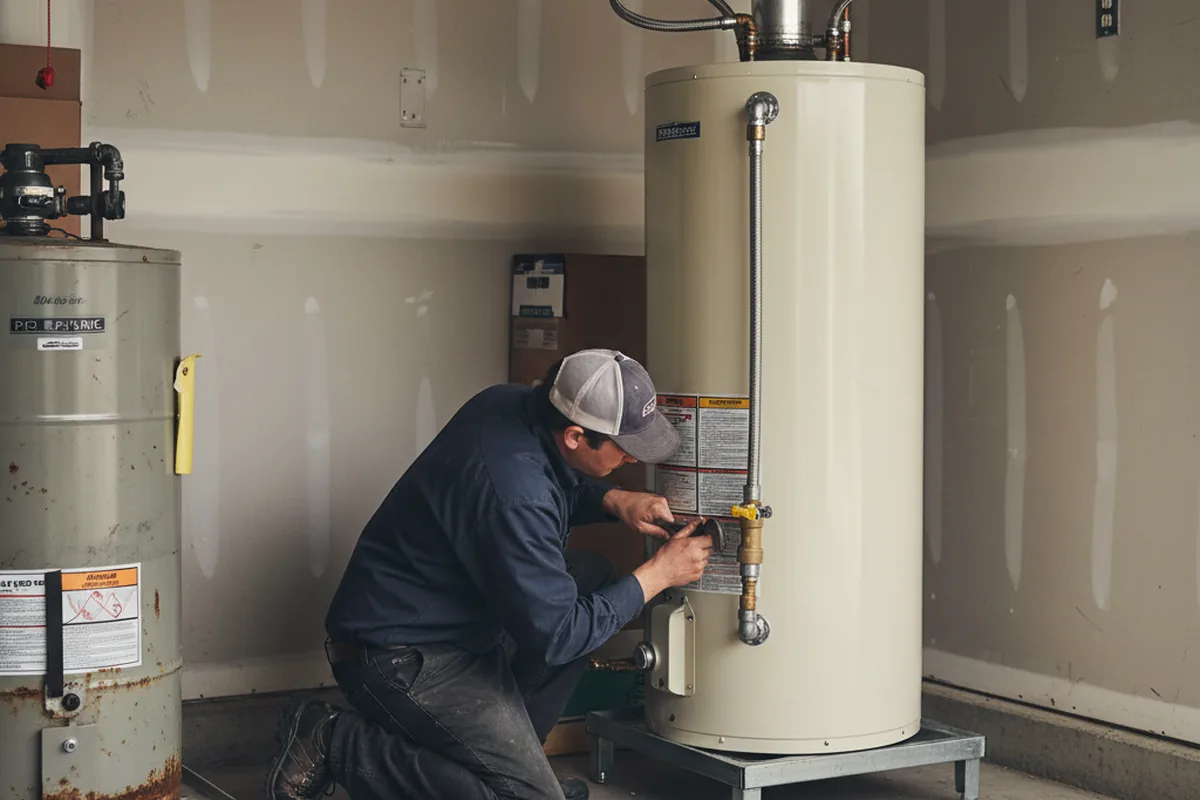 Water heater and shutoff valve replacement in Glengary